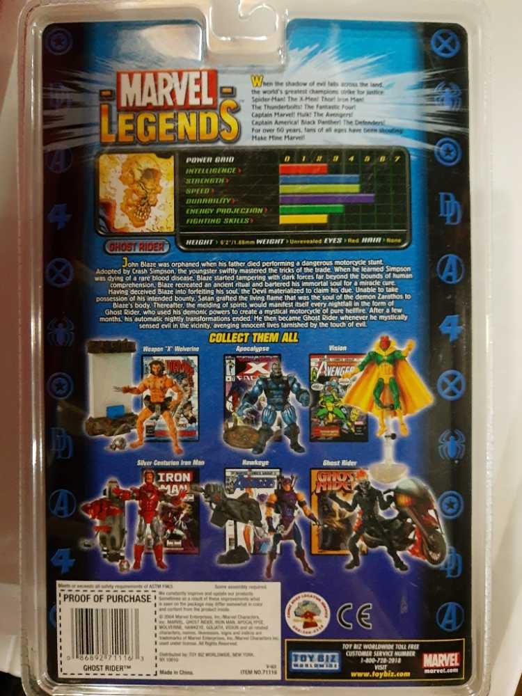Marvel Legends Series VII Ghost Rider - Marvel Universe vinyl figure collectible [Barcode 086892711163] - Main Image 2
