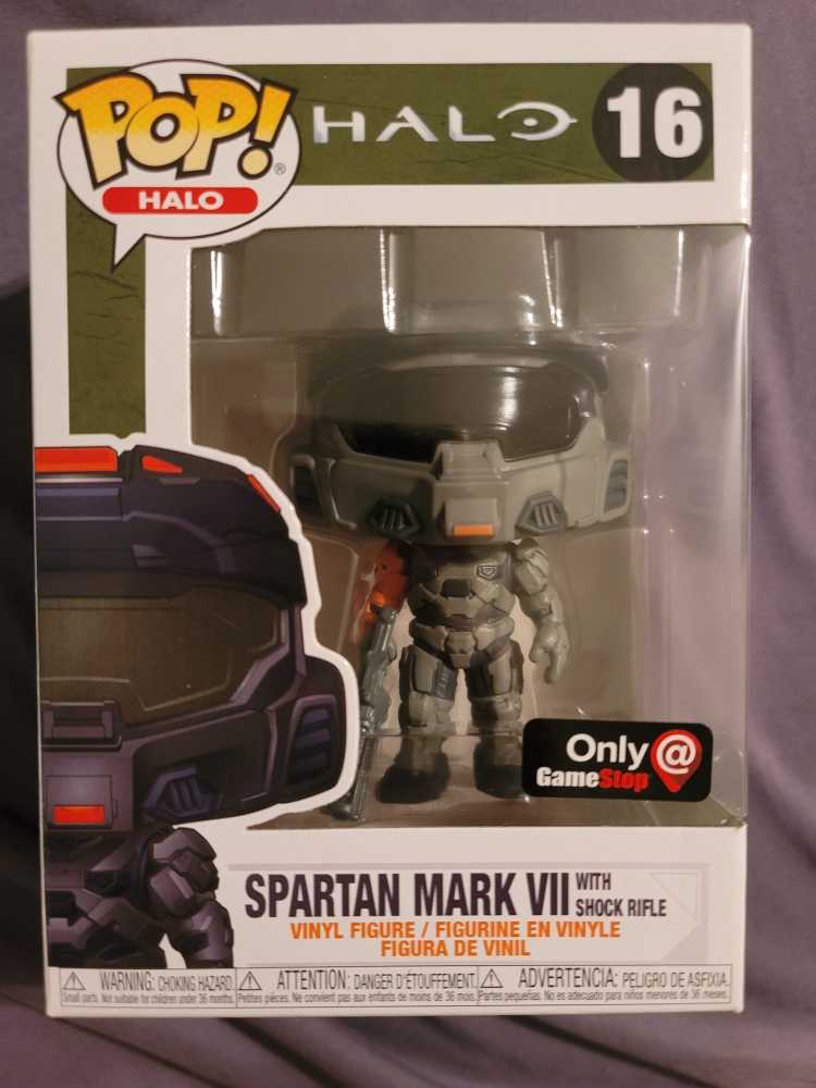 Spartan Mark VII with Shock Rifle - Halo vinyl figure collectible [Barcode 889698511063] - Main Image 2
