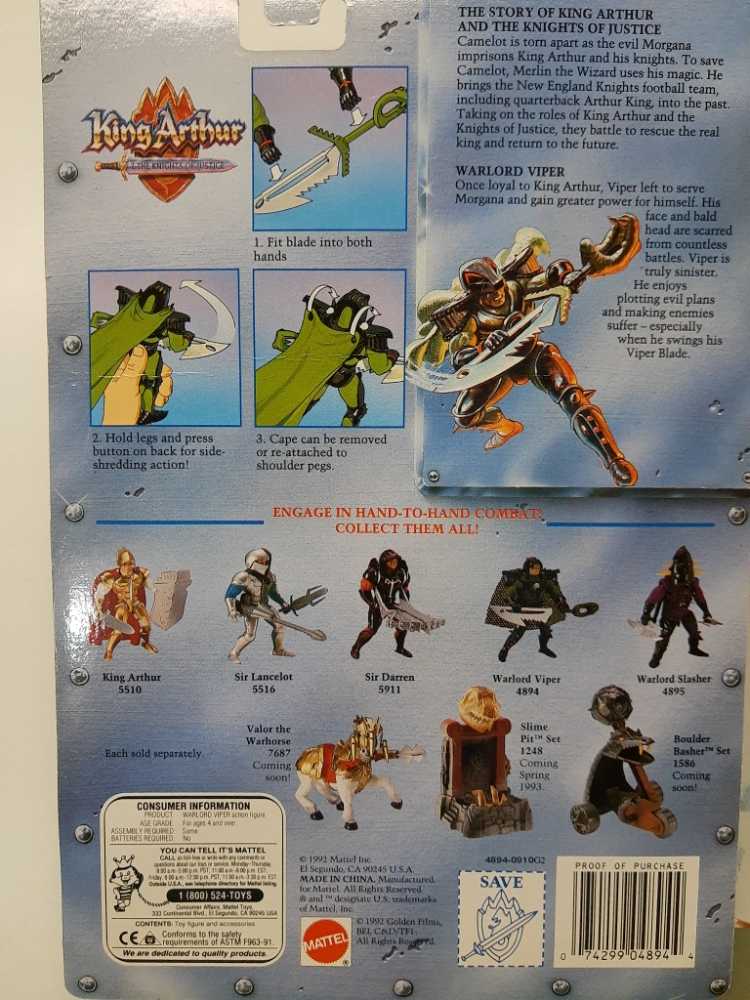 King Arthur And The Knights Of Justice Warlord Viper  vinyl figure collectible [Barcode 074299048944] - Main Image 2