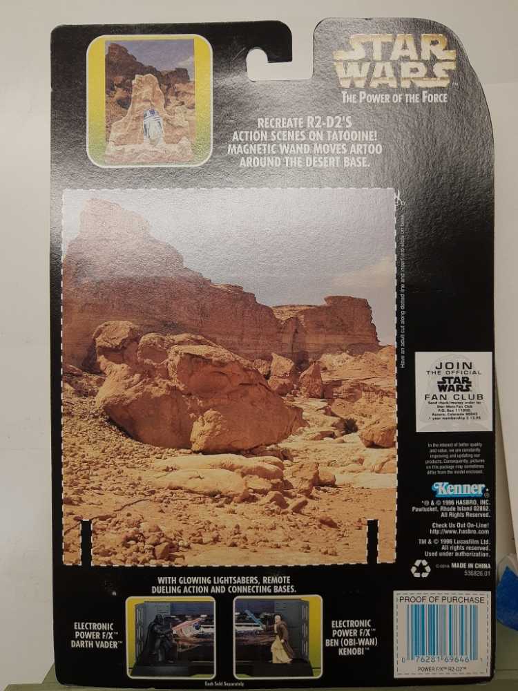 Star Wars The Power Of The Force Electronic Power R2-D2 w/Light Up Radar Eye  - Star Wars vinyl figure collectible [Barcode 076281696461] - Main Image 2