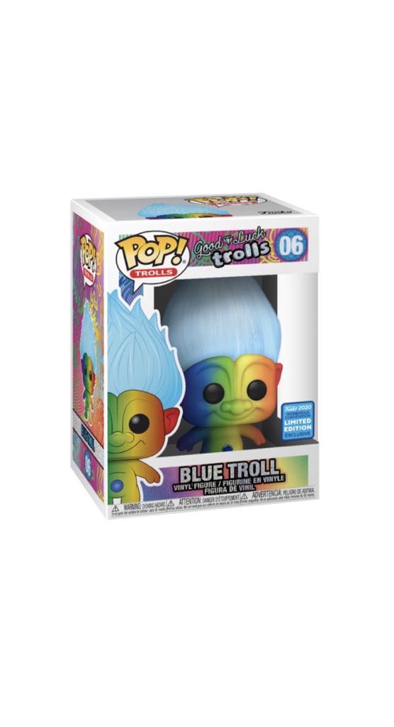 Blue Troll (Rainbow)  vinyl figure collectible [Barcode 889698463119] - Main Image 2