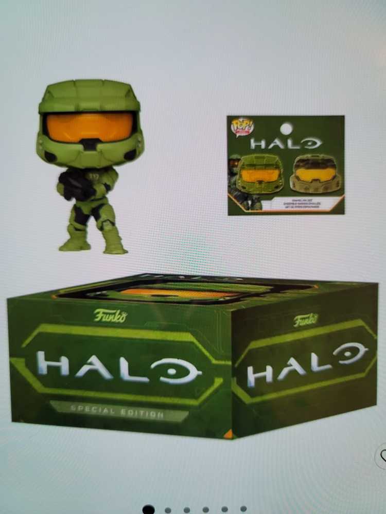 Master Chief with MA40 Assault Rifle Special Edition with Enamel Pin Set - Halo vinyl figure collectible [Barcode 889698542470] - Main Image 4