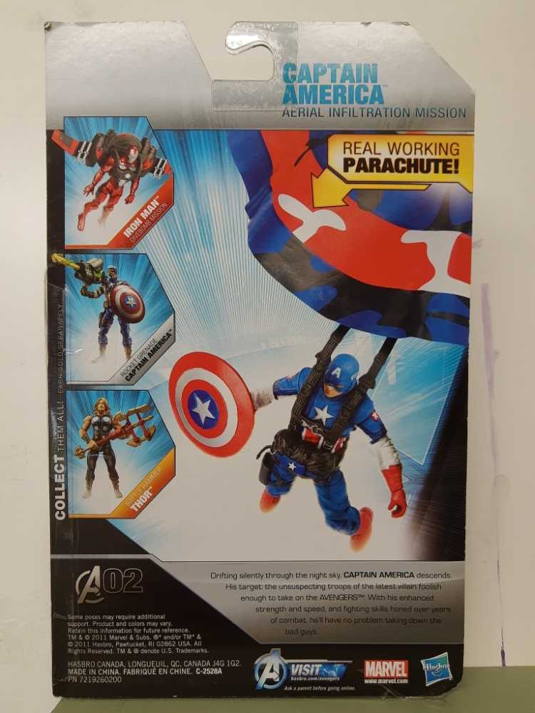 Marvel The Avengers - Captain America Aerial Infiltration Mission - Marvel Universe vinyl figure collectible [Barcode 653569704317] - Main Image 2
