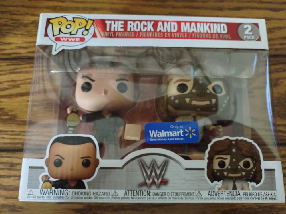 WWE:  01 The Rock and Mankind - WWE vinyl figure collectible [Barcode 889698546119] - Main Image 2