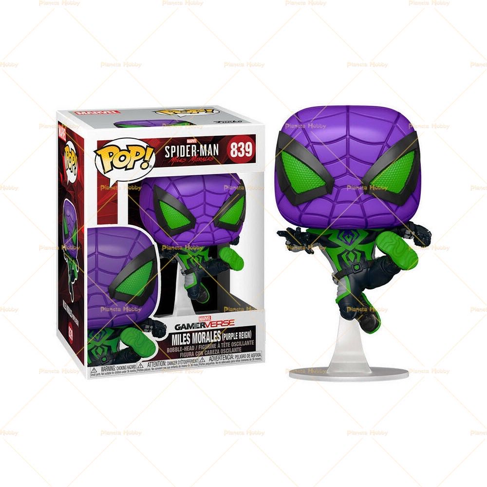 Miles Morales (Purple Reign) $10 - Spider-Man vinyl figure collectible [Barcode 889698546959] - Main Image 3
