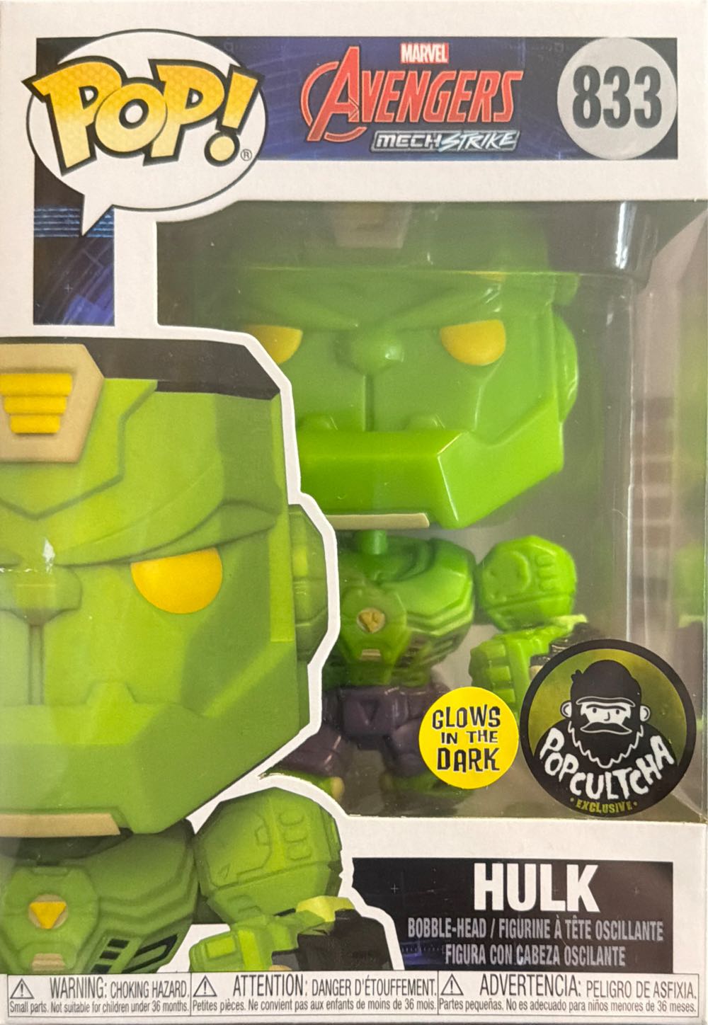 Avengers -833- Hulk (Mech Strike) (Glow In The Dark)  vinyl figure collectible [Barcode 889698558754] - Main Image 4