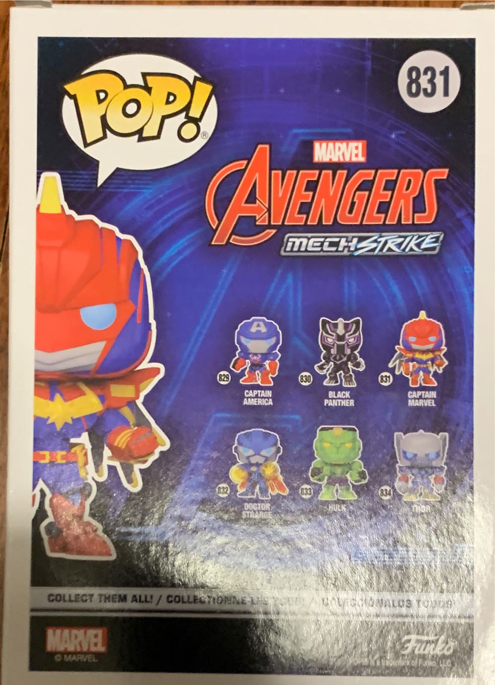 Mech Strike: Captain Marvel Pop! 831 - Avengers: Mech Strike vinyl figure collectible [Barcode 889698552356] - Main Image 2