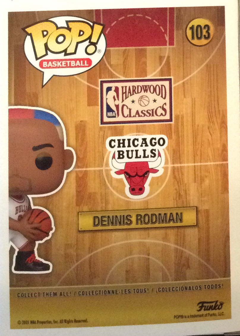 Dennis Rodman (Chicago Bulls) 103 Funko Pop Basketball - NBA vinyl figure collectible [Barcode 889698552165] - Main Image 3