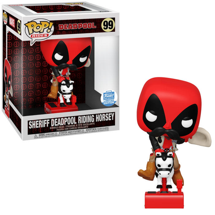 Sheriff Deadpool Riding Horsey - Deadpool vinyl figure collectible [Barcode 889698512923] - Main Image 3