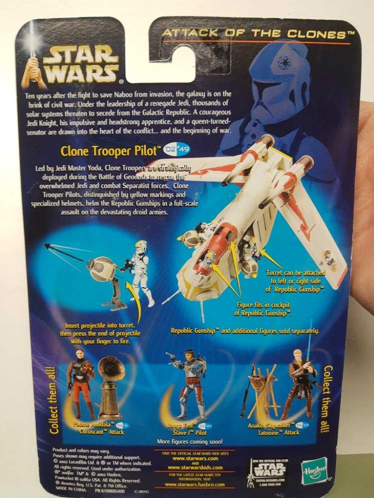 Star Wars Attack Of The Clones- Clone Trooper (Republic Gunship Pilot) - Star Wars vinyl figure collectible [Barcode 076930849118] - Main Image 2