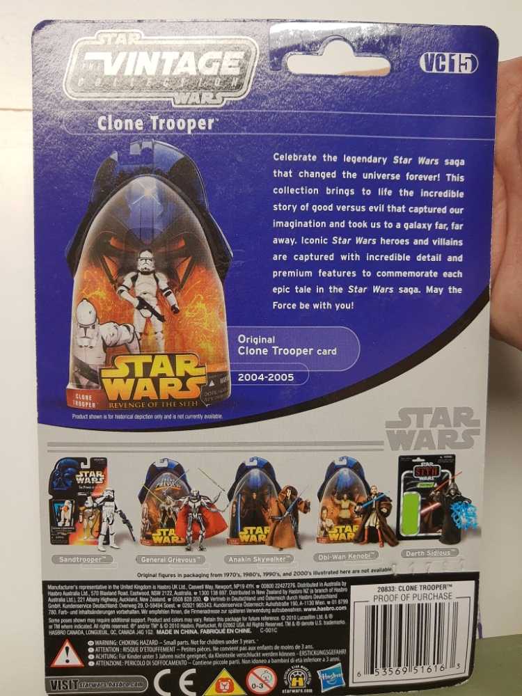 Star Wars The Vintage Collection - Clone Trooper - Star Wars vinyl figure collectible [Barcode 653569516163] - Main Image 2