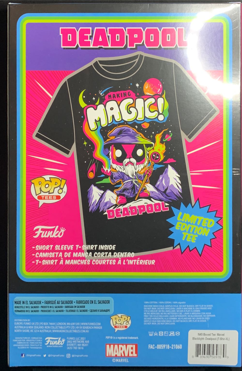 Black Light Deadpool Making Magic Size Xl New Sealed  vinyl figure collectible [Barcode 889698589789] - Main Image 2