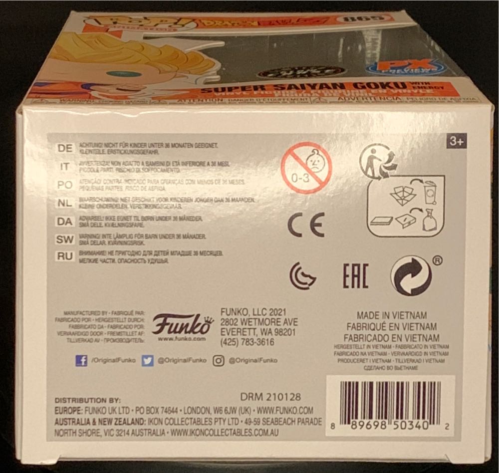 Super Saiyan Goku With Energy (CHASE/GITD) - Dragon Ball Z vinyl figure collectible [Barcode 889698503402] - Main Image 3