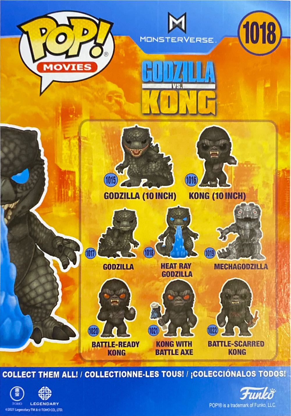 Godzilla: Heat Ray Godzilla, #1018 - Godzilla vinyl figure collectible [Barcode 889698509558] - Main Image 2