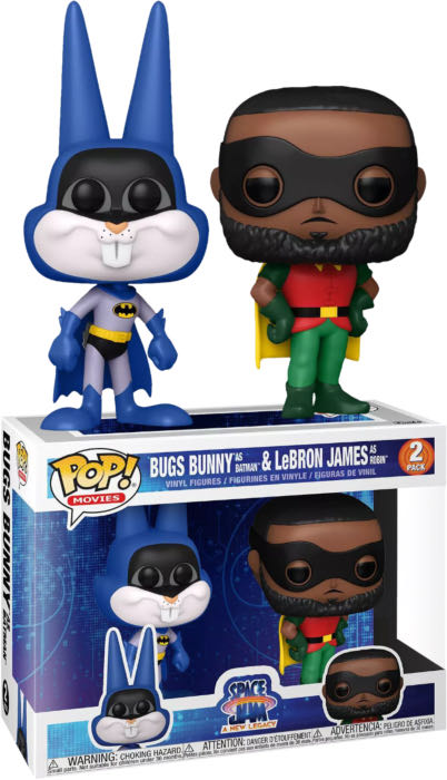Bugs Bunny As Batman & Lebron James As Robin - 2 Pack (space Jam A New Legacy) Funko Pop Movies - Space Jam: A New Legacy vinyl figure collectible [Barcode 889698562317] - Main Image 2