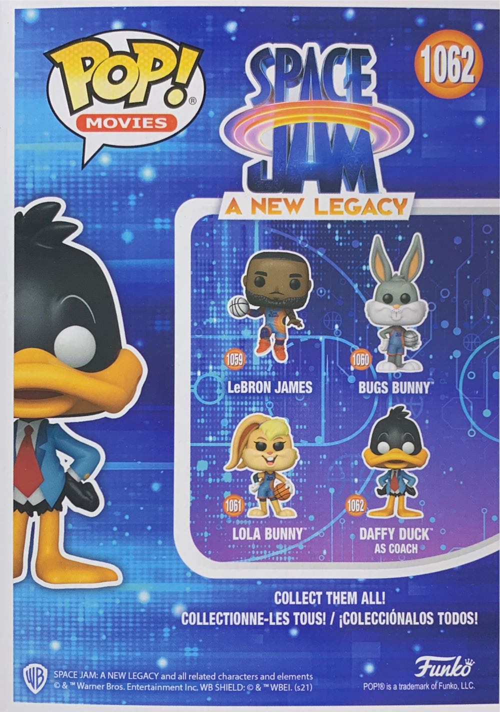 Space Jam 1062 - Daffy Duck As Coach - Space Jam: A New Legacy vinyl figure collectible [Barcode 889698559805] - Main Image 2