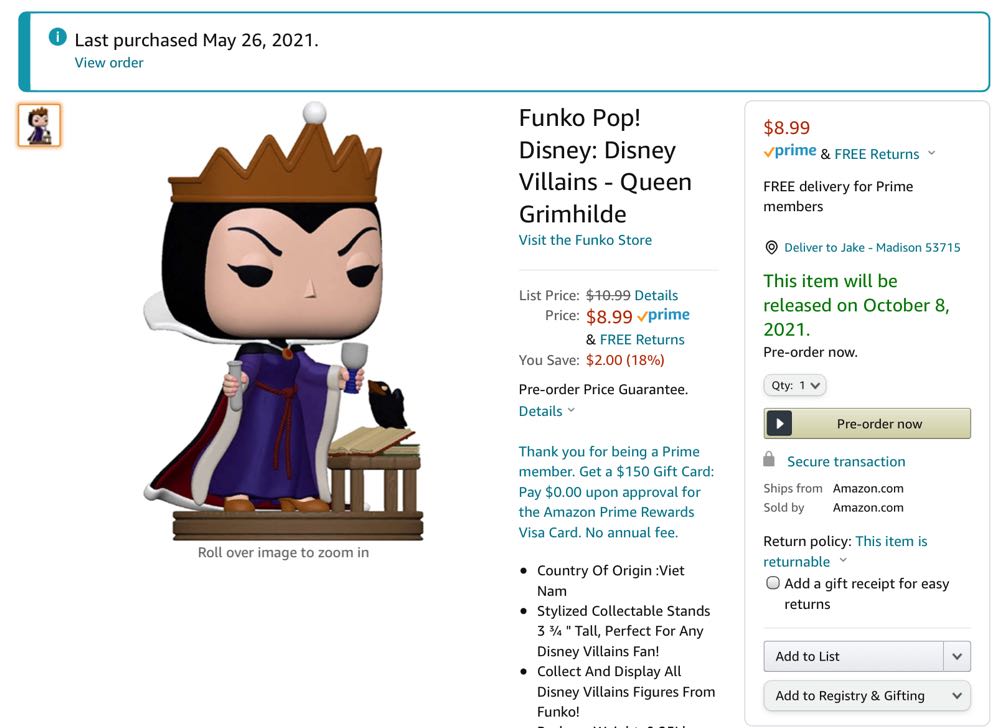 Queen Grimhilde - Snow White vinyl figure collectible - Main Image 2