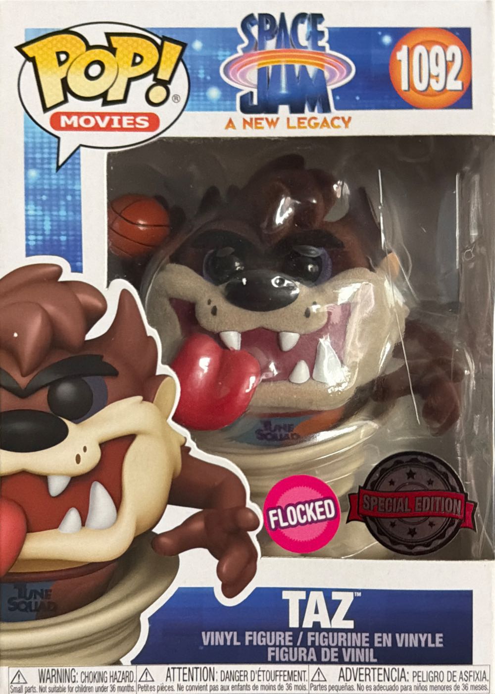 Space Jam 1092 - Taz (flocked) - Space Jam: A New Legacy vinyl figure collectible [Barcode 889698559812] - Main Image 4
