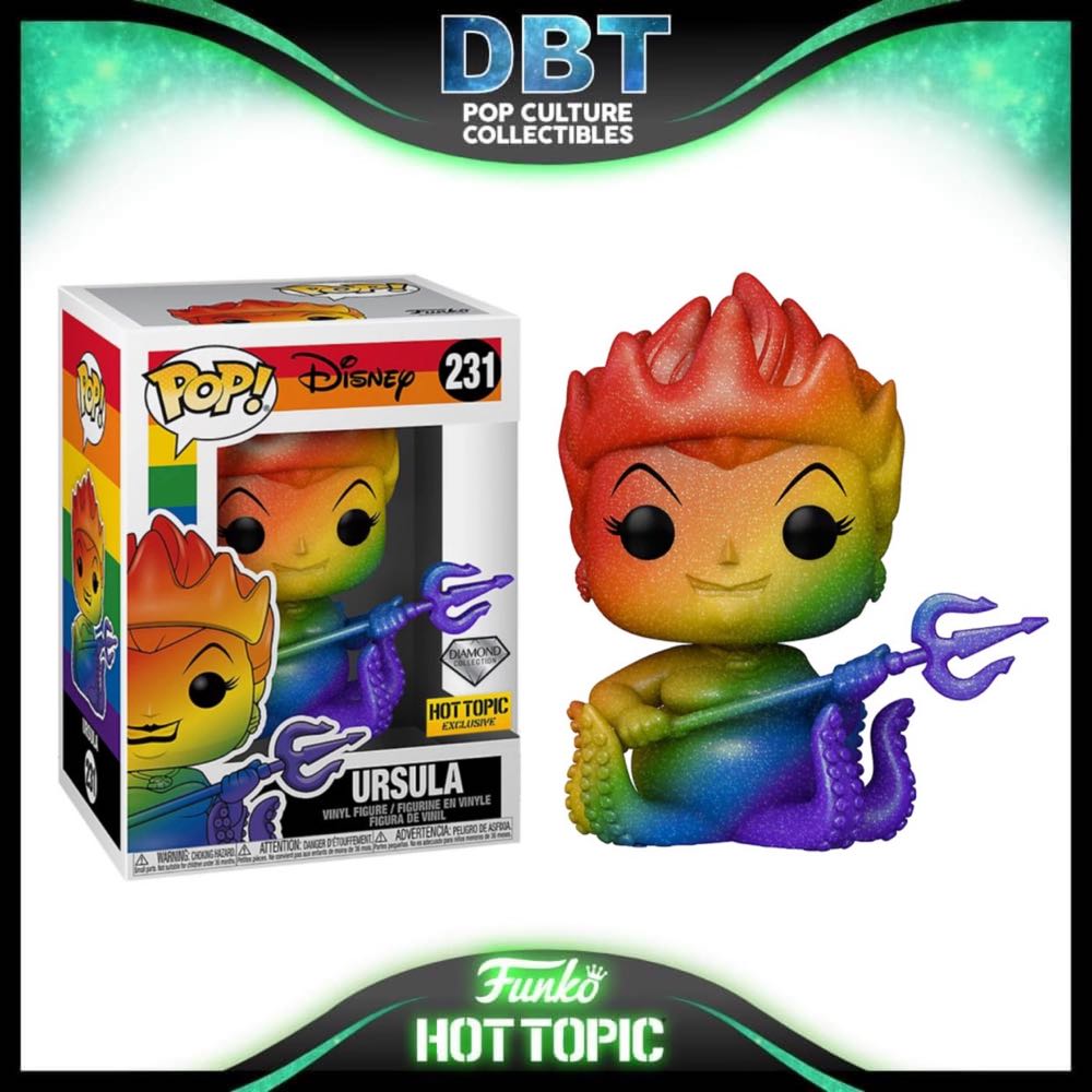 Ursula Rainbow [Diamond Glitter Collection] (Hot Topic Exclusive) - Disney Villains vinyl figure collectible [Barcode 889698561280] - Main Image 3