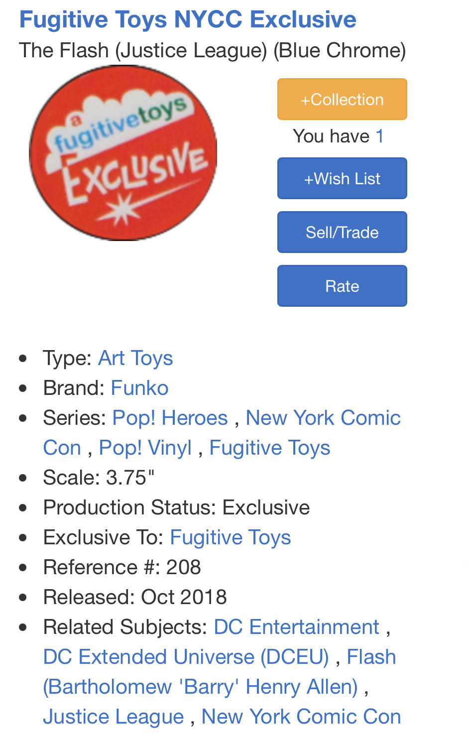 Flash Chrome  vinyl figure collectible [Barcode 889698354714] - Main Image 4