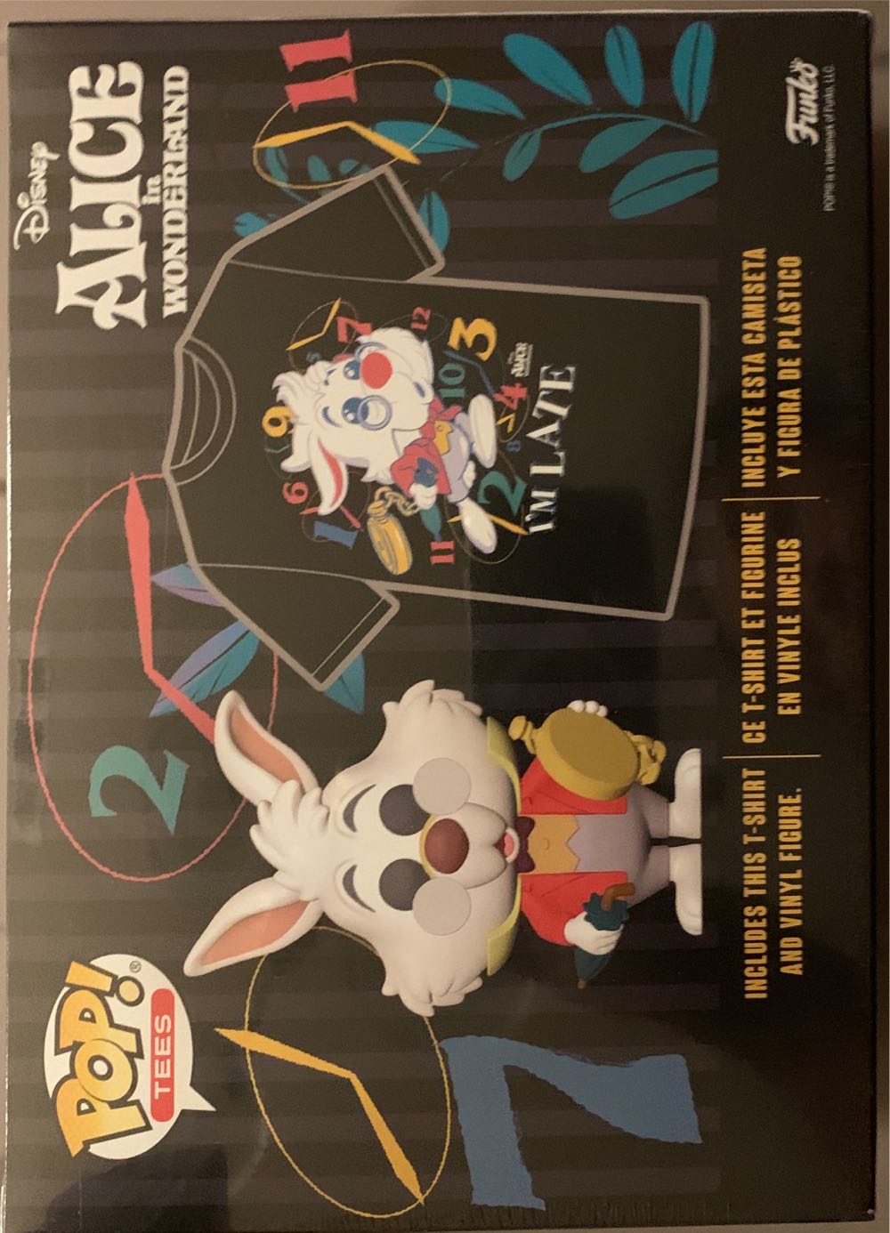 Alice In Wonderland White Rabbit Pop And Tee- Flocked Target Exclusive - Alice in Wonderland vinyl figure collectible [Barcode 889698563314] - Main Image 2