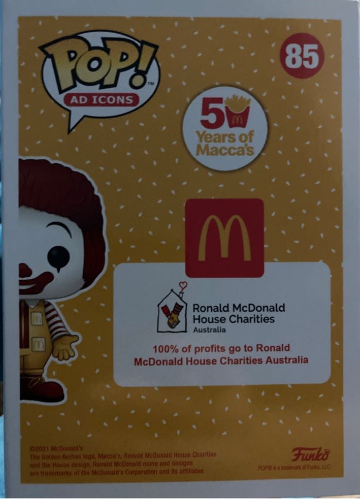 McDonald -85- Ronald McDonald - Ad Icons vinyl figure collectible [Barcode 889698574969] - Main Image 2