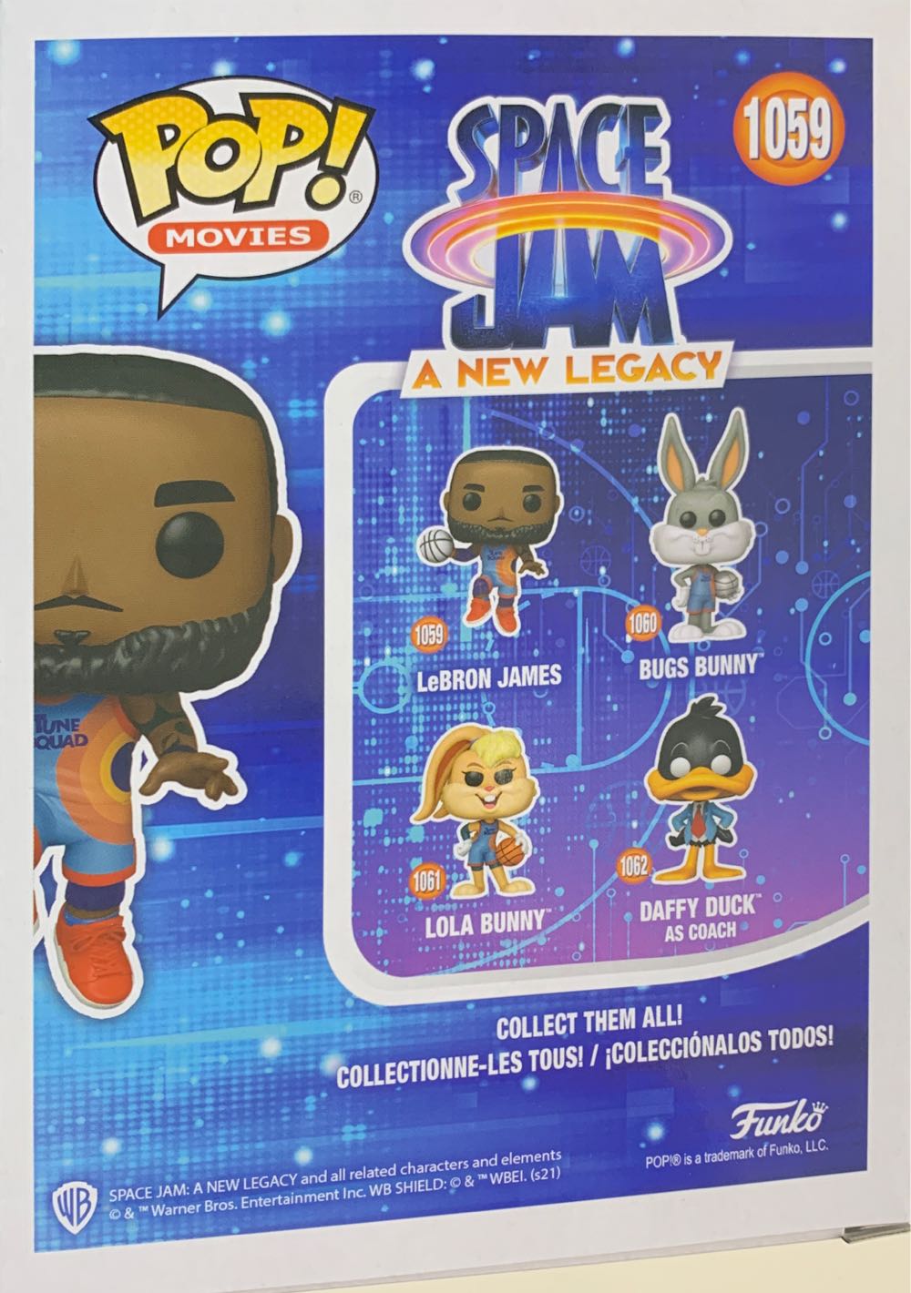 Lebron James Space Jam 2 (a New Legacy) 1059 Funko Pop Movies - Space Jam: A New Legacy vinyl figure collectible [Barcode 889698559744] - Main Image 2
