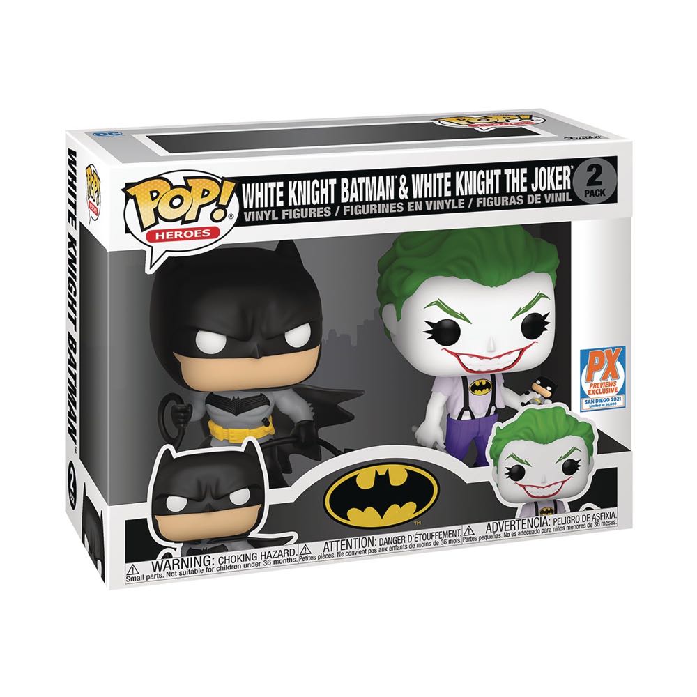 White Knight Batman And White Knight The Joker - Batman vinyl figure collectible [Barcode 889698561174] - Main Image 2