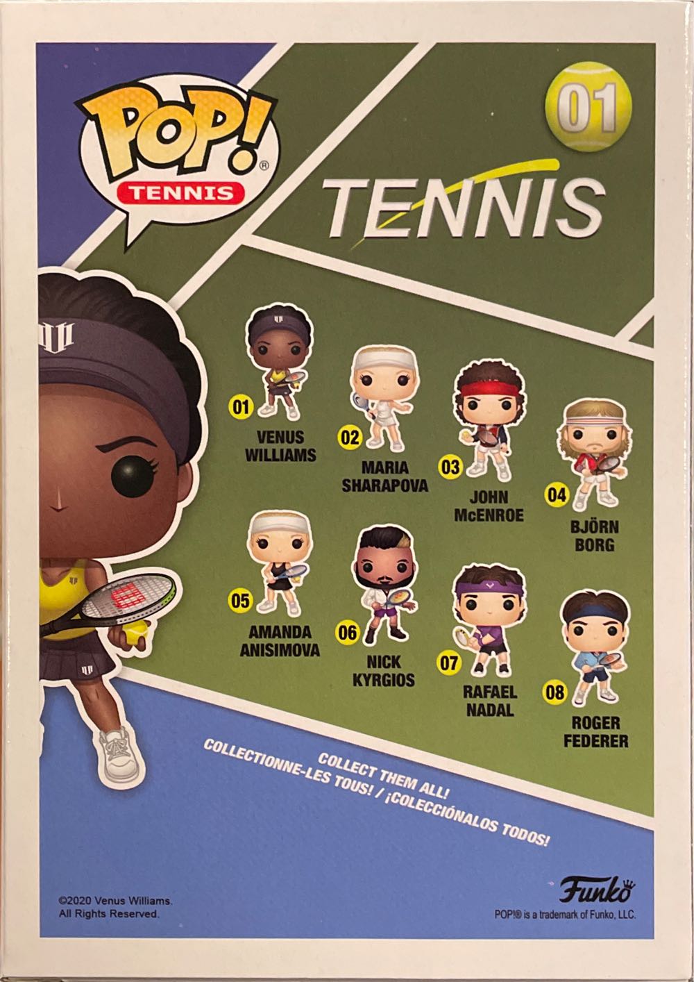 Venus Williams - Tennis Legends vinyl figure collectible [Barcode 889698477314] - Main Image 2