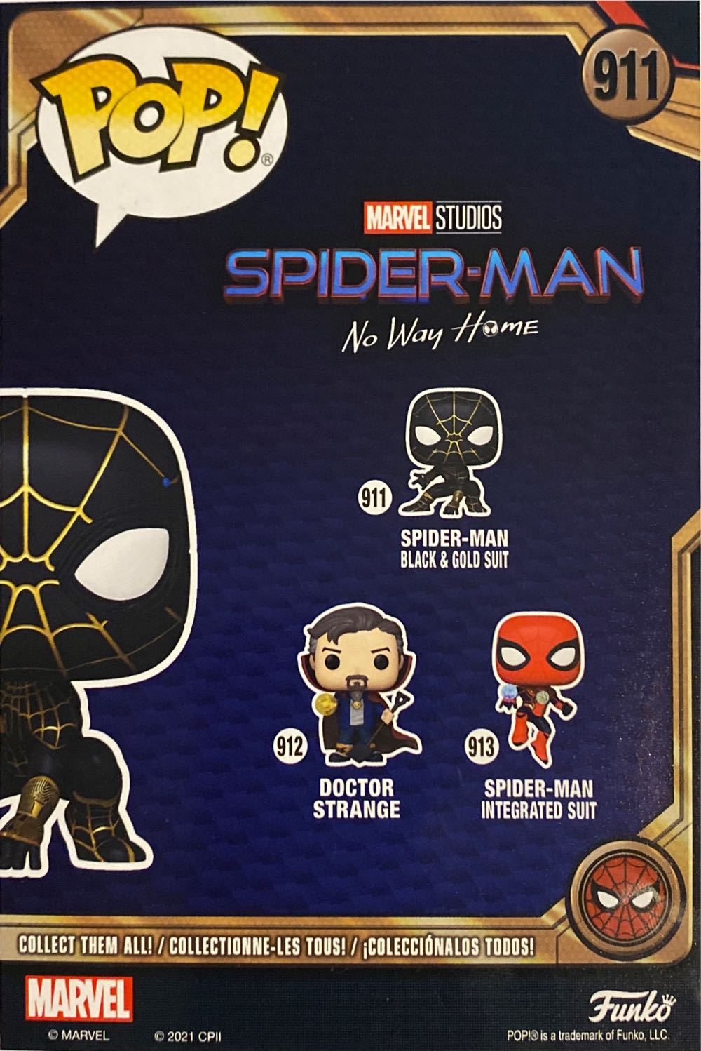Spider-Man Black And Gold Suit #911 - Spider-Man vinyl figure collectible [Barcode 889698568272] - Main Image 2