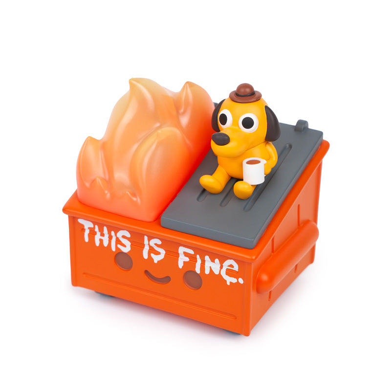 This Is Fine Dumpster Fire  vinyl figure collectible [Barcode 854994008975] - Main Image 2
