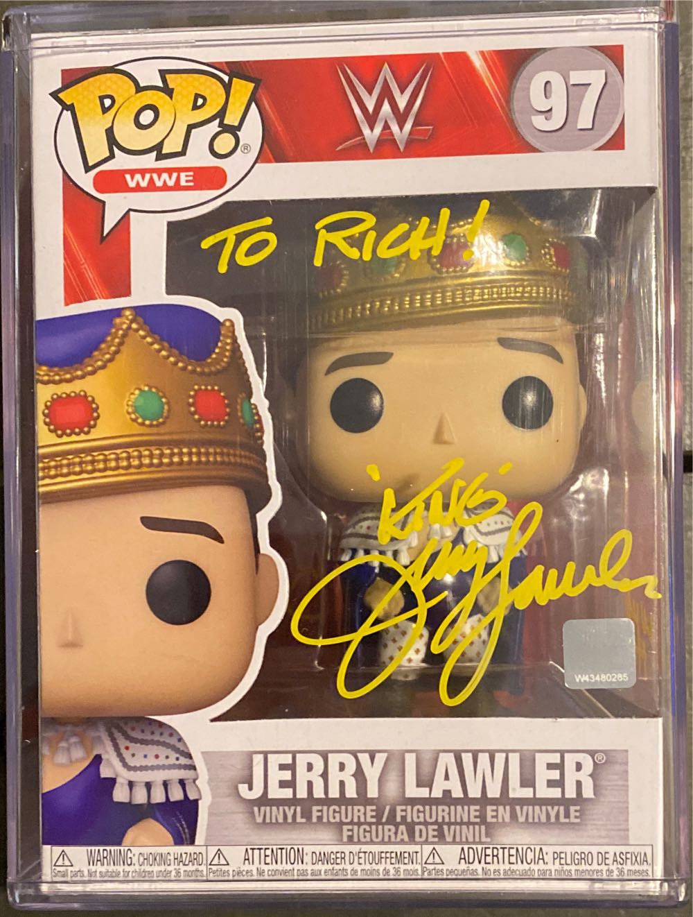 Jerry Lawler Signed - WWE vinyl figure collectible [Barcode 889698568074] - Main Image 3