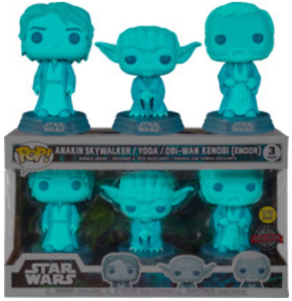 Anakin Skywalker / Yoda / Obi-Wan Kenobi (Endor) - Star Wars vinyl figure collectible [Barcode 889698556248] - Main Image 2