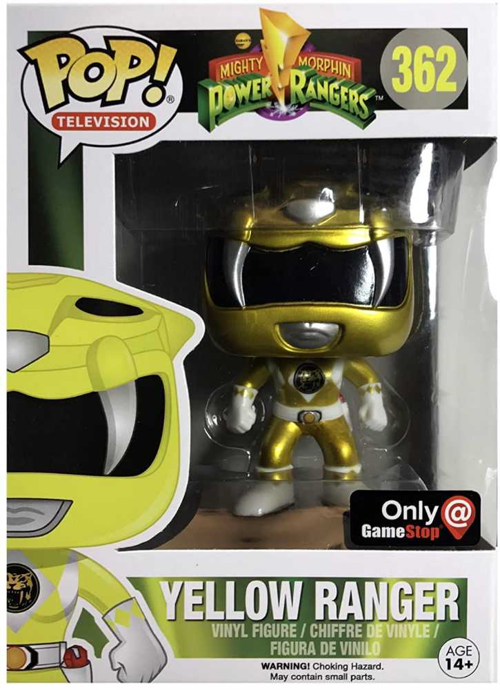 Mighty Morphin Power Rangers - Yellow Ranger (Metallic)  - Mighty Morphin Power Rangers vinyl figure collectible - Main Image 2