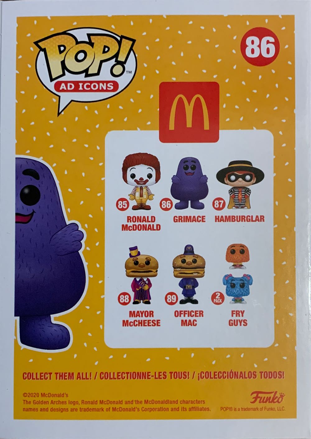 Grimace - McDonald vinyl figure collectible [Barcode 889698457231] - Main Image 3