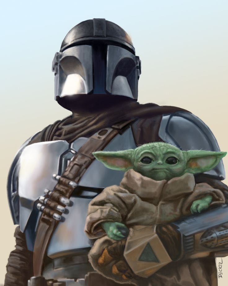 Mandalorian With Grogu - Star Wars: The Mandalorian vinyl figure collectible [Barcode 889698545259] - Main Image 4