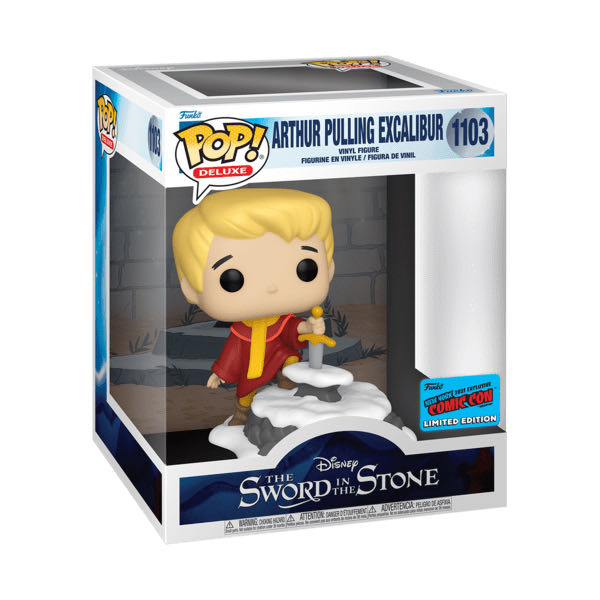 #1103 Deluxe: Disney: Sword in the Stone: Arthur Pulling Excalibur (Funko 2021 Collection) - Disney vinyl figure collectible [Barcode 889698491501] - Main Image 2