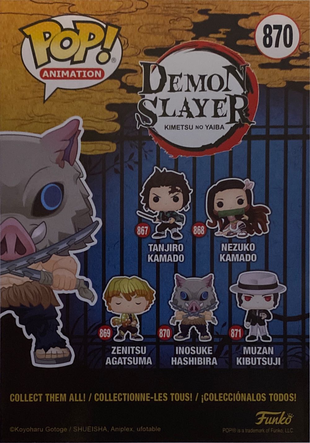 Inosuke Hashibira - Demon Slayer vinyl figure collectible [Barcode 889698490115] - Main Image 2