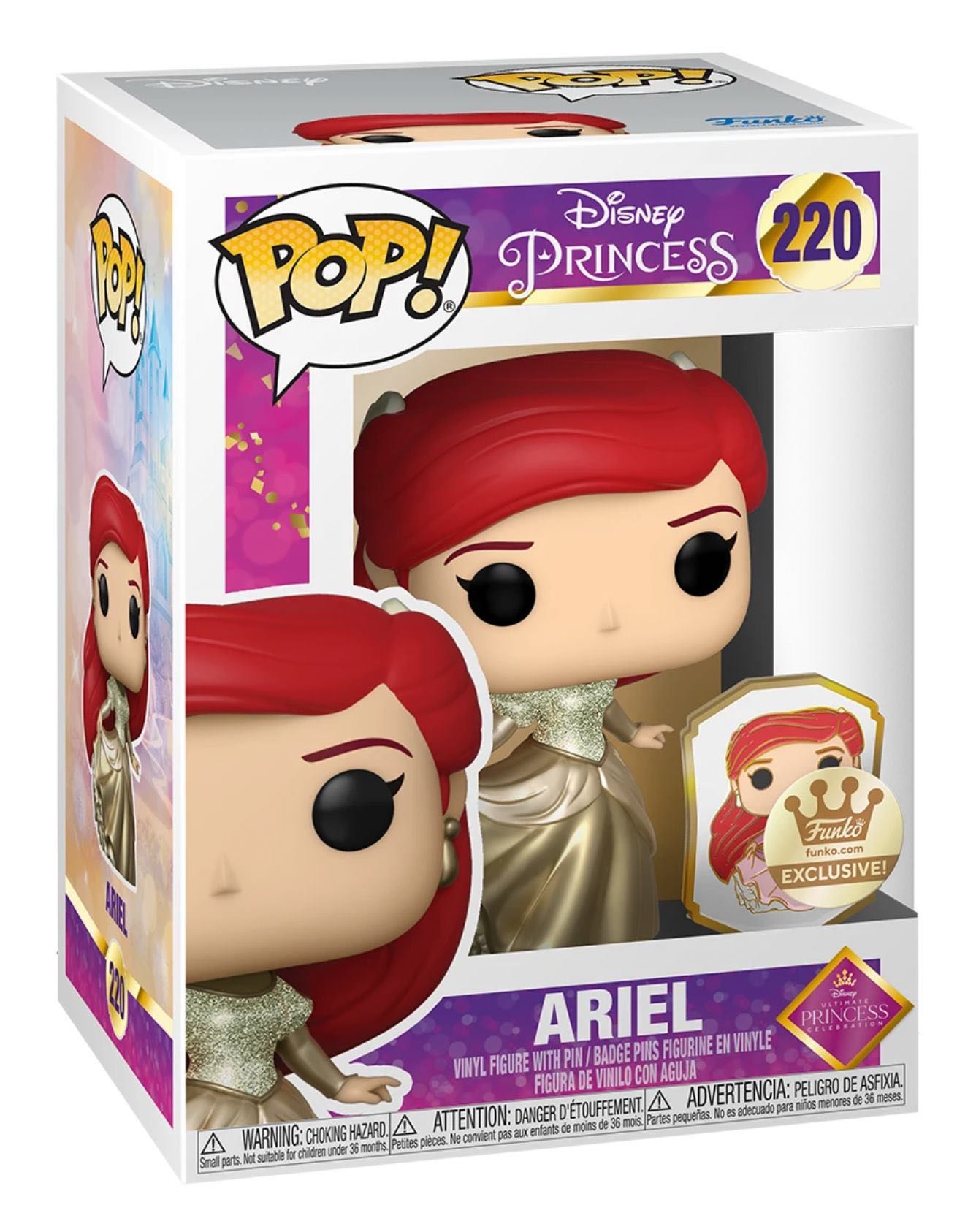 Ariel (Pin) - Disney Princess vinyl figure collectible [Barcode 889698565660] - Main Image 3