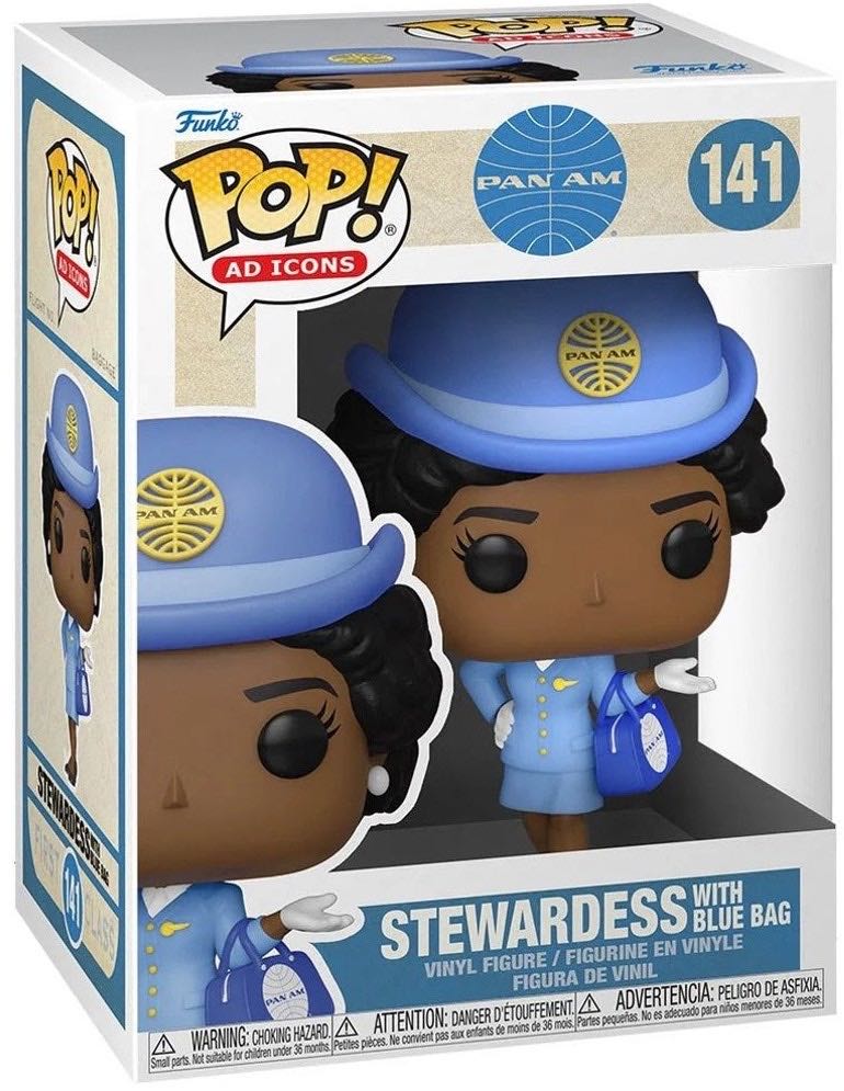 Stew: Pan Am Stewardess (with Blue Bag) - Ad Icons vinyl figure collectible [Barcode 889698578936] - Main Image 2