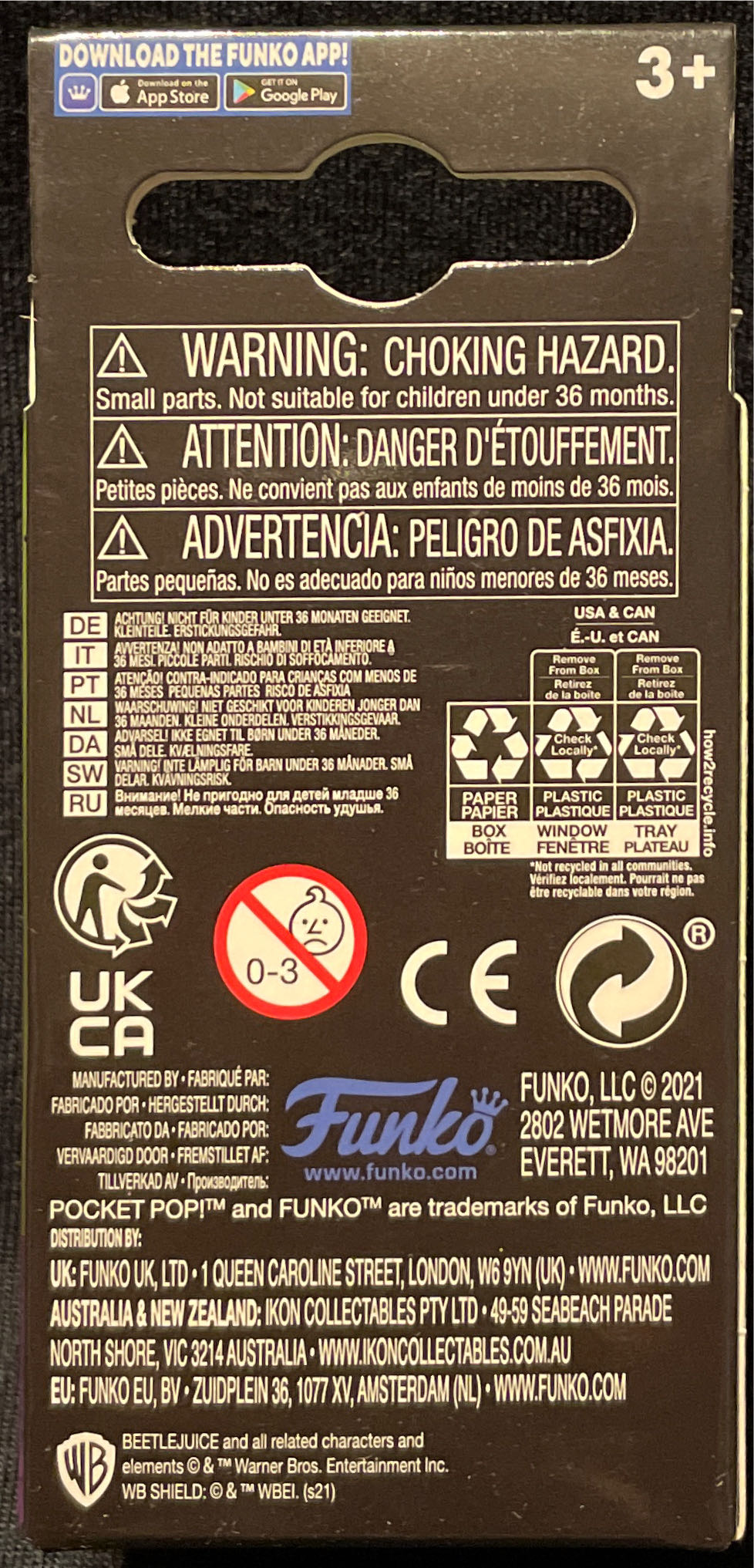 Horror Pocket: Beetlejuice - Beetlejuice vinyl figure collectible [Barcode 889698498265] - Main Image 2