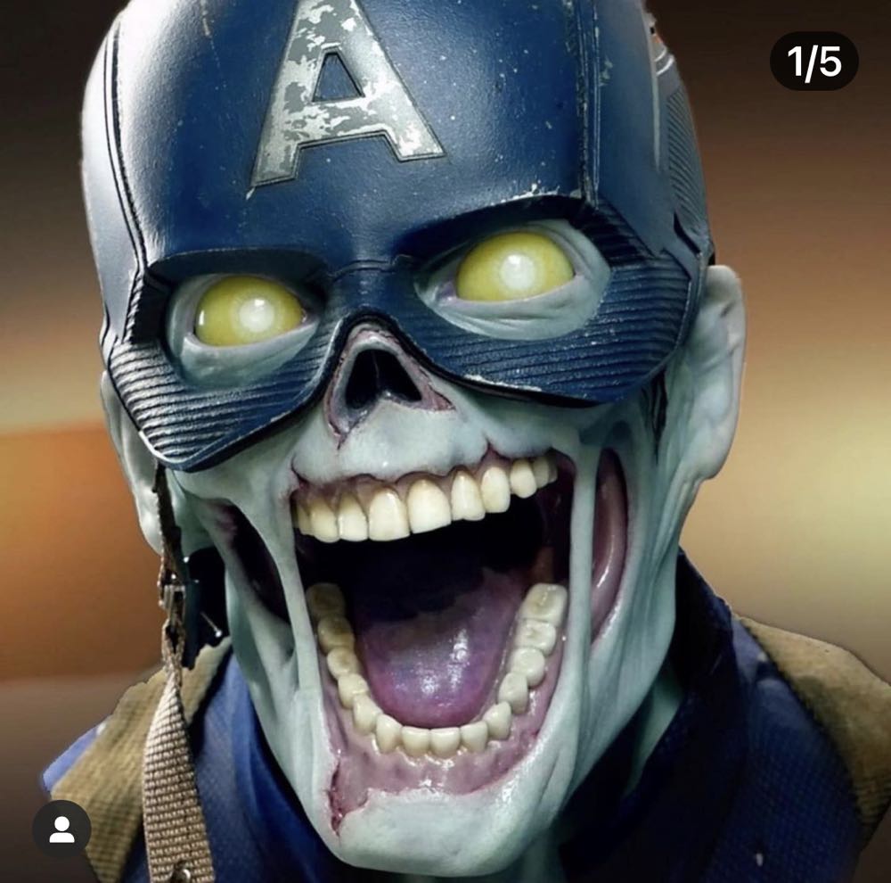 Zombie Captain America - Captain America vinyl figure collectible [Barcode 889698573757] - Main Image 4