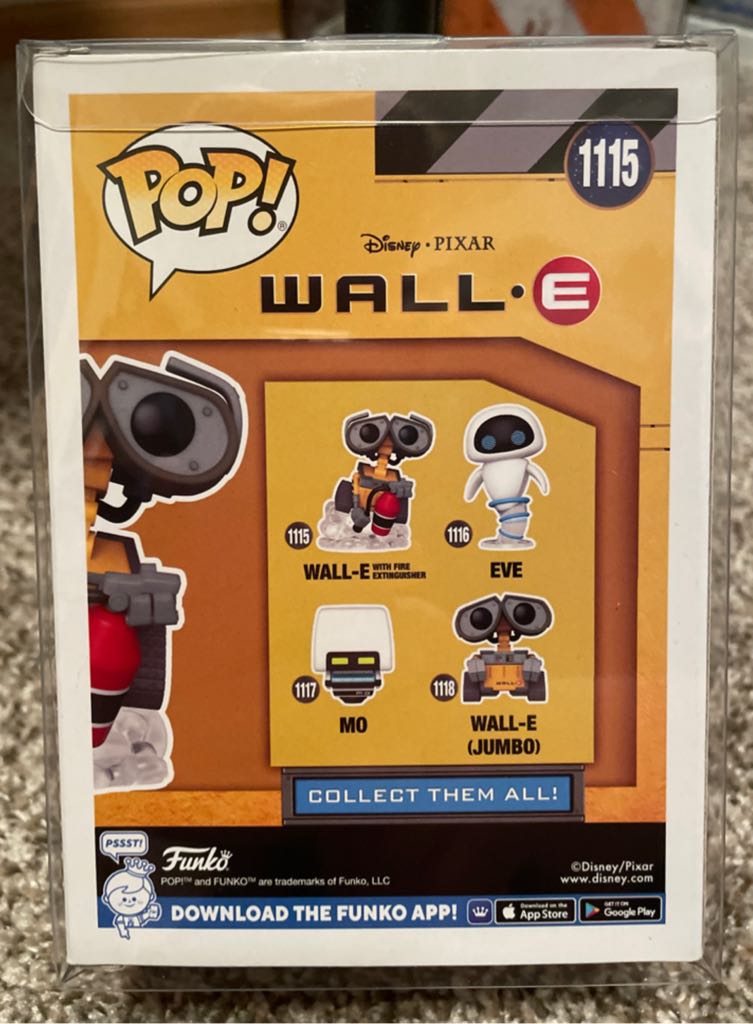 Wall-E with fire extinguisher - Wall-E vinyl figure collectible [Barcode 889698585583] - Main Image 2