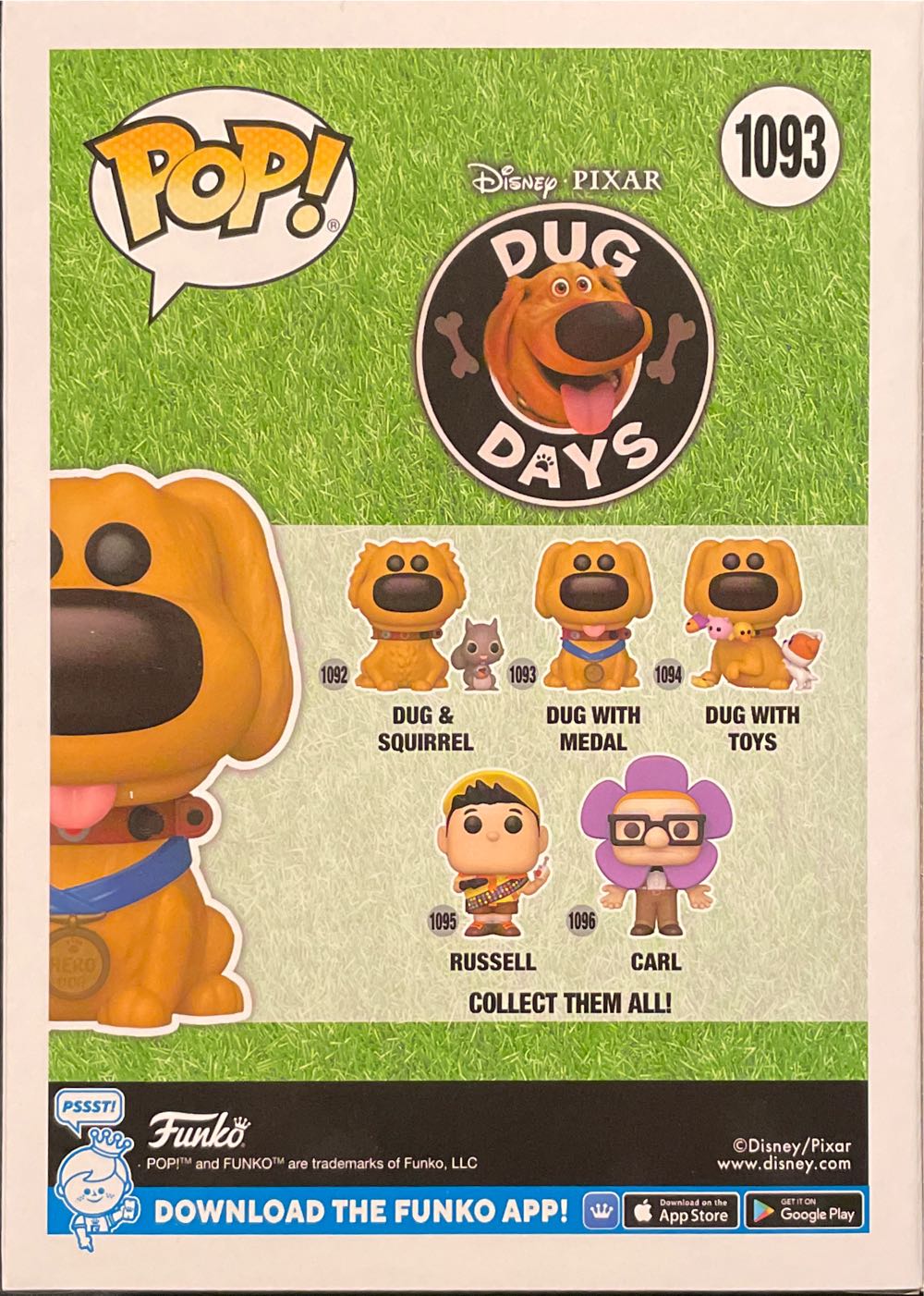 Dug With Medal - Up vinyl figure collectible [Barcode 889698573856] - Main Image 2
