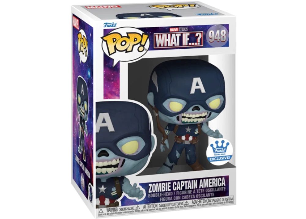 #948 MARVEL: What If…?: Zombie Captain America (Funko Exclusive) - Zombies vinyl figure collectible [Barcode 889698582544] - Main Image 2