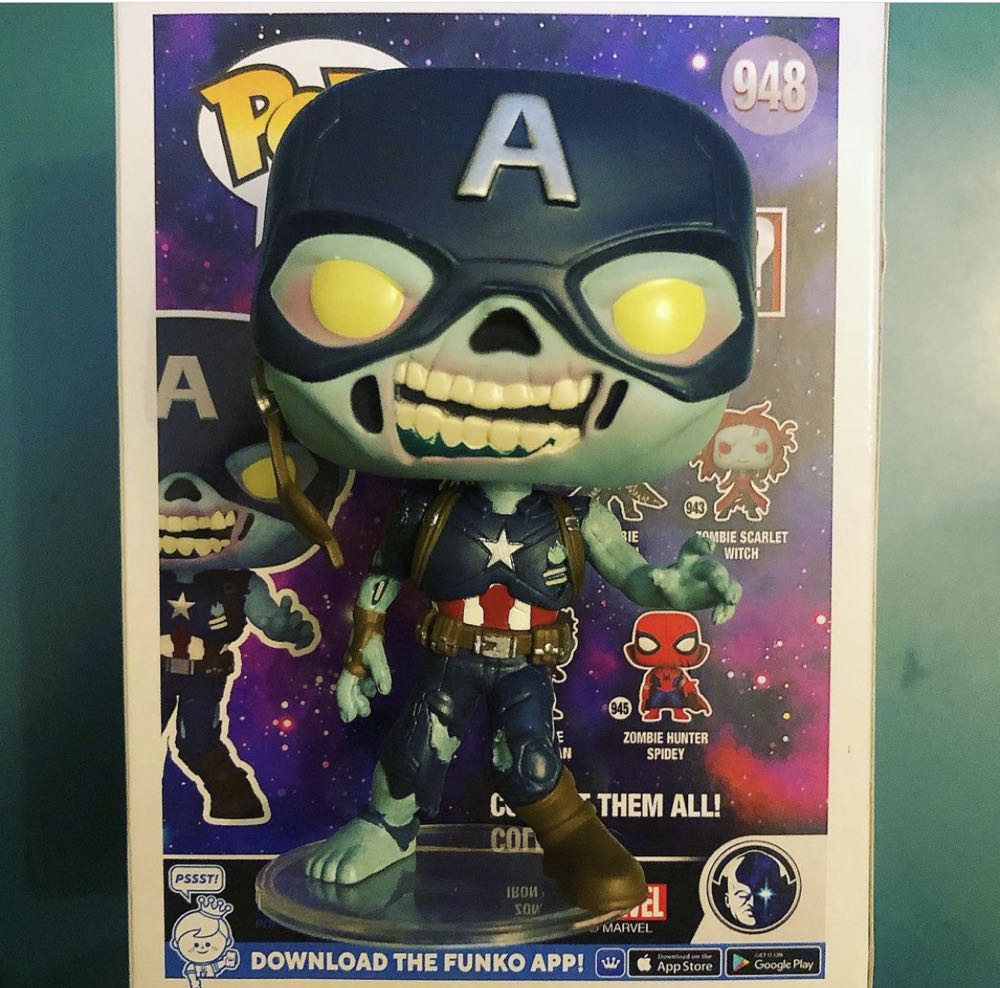 #948 MARVEL: What If…?: Zombie Captain America (Funko Exclusive) - Zombies vinyl figure collectible [Barcode 889698582544] - Main Image 3