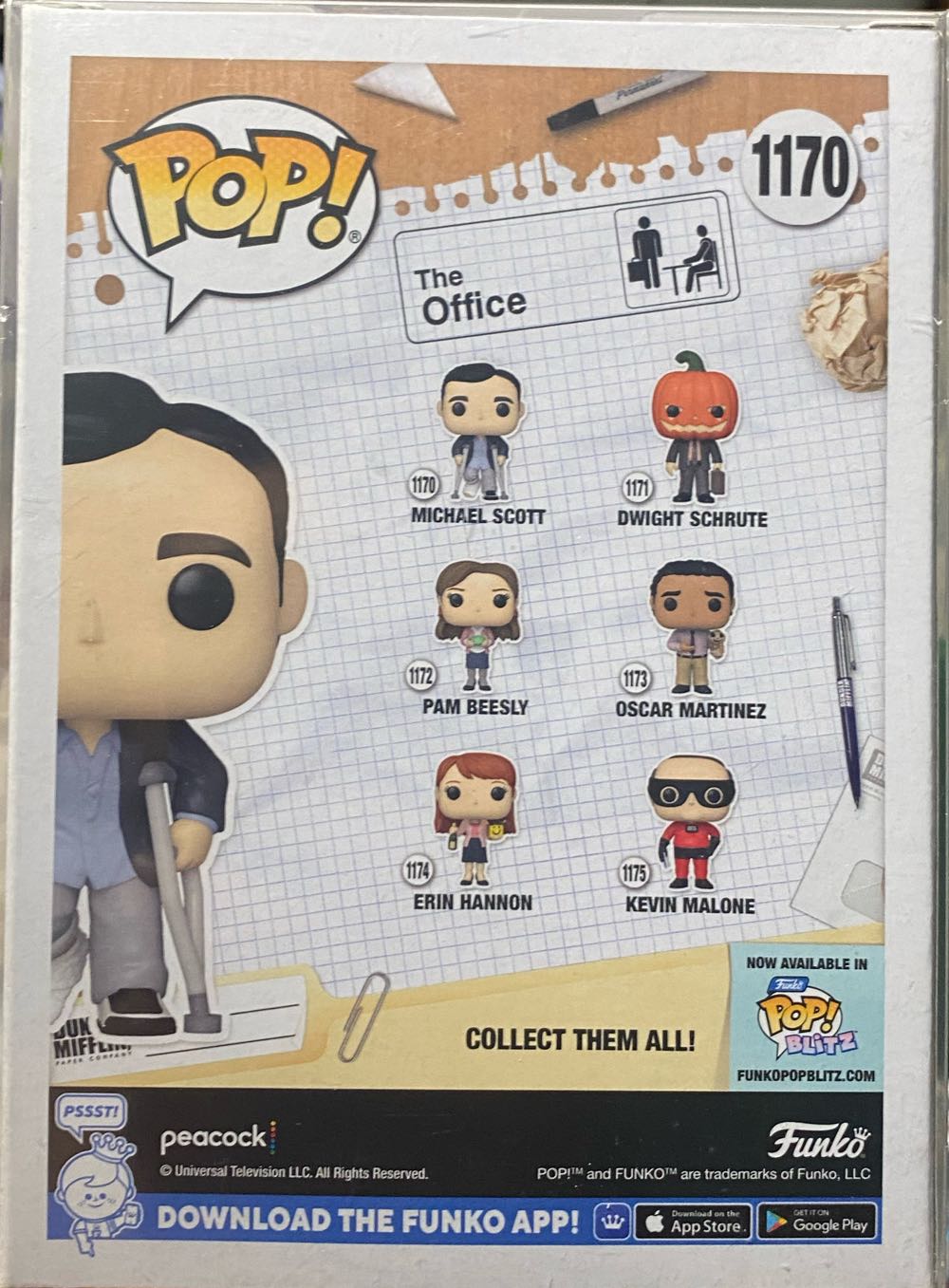 Michael Scott (Crutches) - Funko vinyl figure collectible [Barcode 889698573962] - Main Image 4