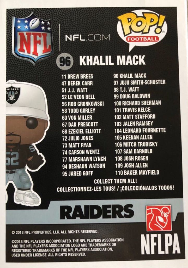 Khalil Mack - NFL vinyl figure collectible [Barcode 889698317290] - Main Image 2