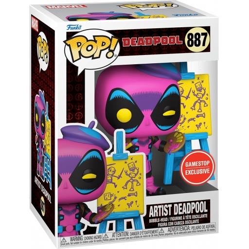 Deadpool: Artist [Blacklight] Pop! 887 - Deadpool vinyl figure collectible [Barcode 889698584296] - Main Image 2