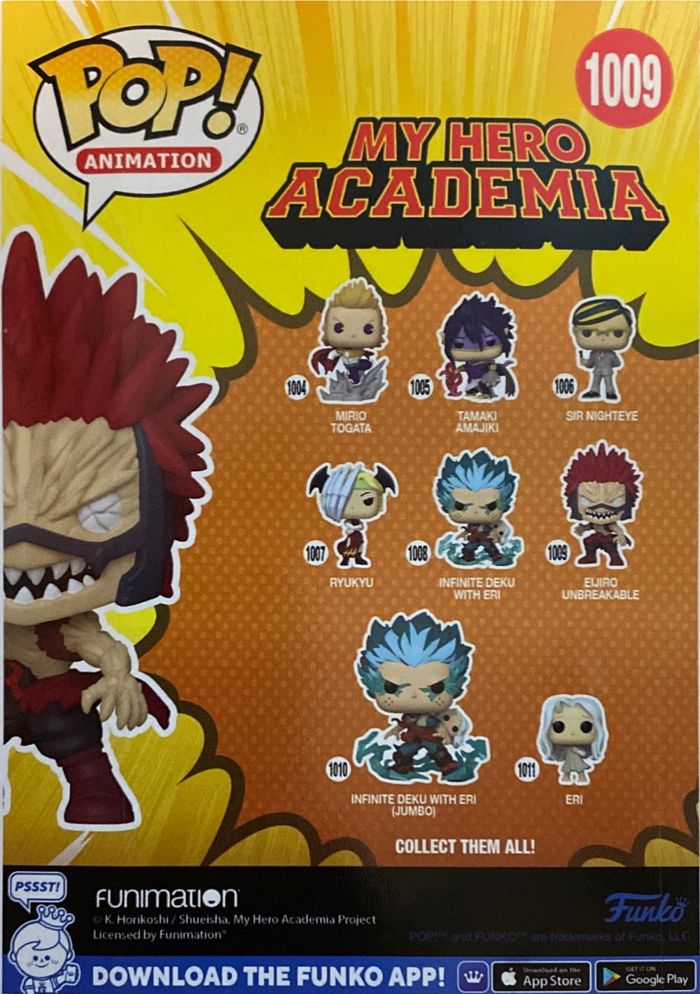 My Hero Academia: Ejiro Kirishima, #1009 - My Hero Academia vinyl figure collectible [Barcode 889698519342] - Main Image 2